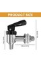 set of 2 beverage dispensers, made of stainless steel, with a 16mm beer tap, water dispenser, and replacement beverage dispenser taps. - 2