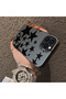 iPhone 14 Pro Compatible High Quality Flat Print Black Star Pattern Cool Silicone Phone Case - 2