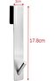 Two bathroom hooks, extended stainless steel hooks, for shower wall use, silver, 17.8 cm. - 2