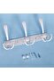 Stainless steel wall-mounted coat rack with hooks for hanging coats, towels, and bathrobes (white, 2-pack) - 6