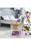 Acrylic bathroom container, 2-layer square medicine bottle with lid - 2