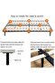 Two-piece adjustable bed legs, 18-33 cm, white, suitable for slatted bed frames, wardrobes, sofas and other furniture. - 4