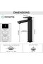 Matte black single-handle basin faucet – spout height 22 cm – 304 stainless steel – splash-proof aerator – easy installation - 3
