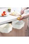 Three-piece hanging kitchen storage bucket set - miscellaneous items storage bucket - white - 4