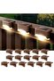 A set of 16 waterproof outdoor solar LED lights, 4000K warm white light, suitable for backyards.