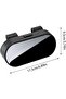 Universal PU leather car sun visor sunglasses holder clip with safety lining system (6.89x3.74 inches) - 2