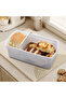 Bread box with dividers and lid, black, bread storage box to extend bread shelf life - 33.5*17.5*15.5cm (rectangular) - 4