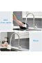 Single-handle kitchen faucet with spray head - 360° rotating, suitable for sinks, bathrooms, and bar counters - brushed finish. - 3