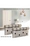 Stainless steel door hinges, 4 inches, 3 mm, free pin, silent, soft-close, noiseless bearings (yellow plating). - 3