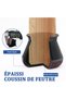 (S) Chair leg protectors, thickened silicone chair cushions with felt, 16-piece pack of black small chair cushions/floor protectors. - 3