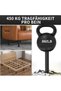 Set of 4 adjustable furniture legs, with a height adjustment range of 25-43 cm, made of black metal, suitable for cabinets, TV cabinets, sofas... - 3