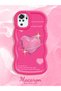 Poco M5S Compatible Silicone Phone Case with Sweet Pink Hearts Motifs Three Color Options