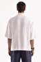 Ecru Relaxed Shirt with Closure Detail - 3
