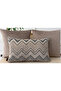 Decorative cushion covers, high-quality woven fabric, set of 3