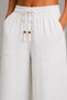 Cotton Muslin Fabric Summer Sweat-Repellent Cotton High Waist Wide Leg Palazzo Women's Trousers
