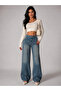 Tinted Processed Palazzo Jean with Side Pockets, Loose Wide Leg Jeans