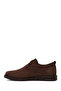 Men's Brown Lace-Up Nubuck Leather Casual Shoes Wm828008Dn - 3