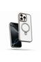Apple iPhone 16 Pro Max Compatible Case with Magring Stand Silicone Case Gray - 2