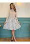 Women's Long Sleeve Turtleneck Waist Tie Top Camisole Skirt Diver Short Dress - 5
