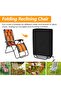 2-Pack Garden Folding Chair Covers - Windproof, UV-Resistant & Dustproof Oxford Cloth Furniture Protector with Storage Bag (Black) - 3