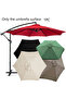 Replacement umbrella cover for a parasol, 6 ribs, 2 meters long, waterproof, UV resistant, replacement fabric, khaki color (canopy only). - 4