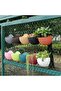Wall-Mounted Flower Pot - Semi-Round Rattan Faux - Self-Watering - Silver Grey - 2-Pack L - 2