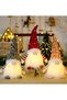 (ec101 Gray)1pc Light Up Christmas Gnomes, Gray, Pink & Red Christmas Gnomes - Plush Lighted Tomte Ornaments Figurines Dolls, Christmas Decorations - Swedish, Scandinavian Nordic Christmas Decor - 5