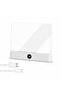 White wireless portable rechargeable transparent LED book light board/tablet for bed reading.