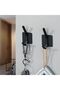 Four-pack towel racks, no drilling required, bathroom hangers, adhesive with grooves. - 3