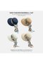 Women Wide-Brimmed Straw Sun Hat Beach Sun Hat UV Protection Decorated with Lace Ribbon Summer Sports Sun Hat Travel Vacation Fishing Beige - 5