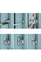 90° self-locking pocket door lock, diamond-shaped frameless balcony door lock, folding door lock - 3