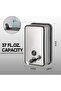 Wall-Mount SS commercial soap dispenser w/manual - rust-proof - & leak-proof pump - For bathrooms & restaurants - 500ml (silver) - 5