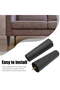 Four 8-inch tapered round plastic furniture legs, M8 hanger bolts, suitable for chairs and sofas, black legs. - 5