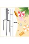 Parasol stand with ground anchor, detachable parasol stand for fishing, garden, beach (silver) - 2