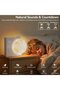 Wake Up Light Moon Lamp with Light Alarm Clock 2 Alarms RGB Moonlight 8 Colors Natural Sounds Bedside 3 Brightness Levels Night for Women Girls Boys - 2