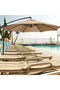 Replacement umbrella cover for 3-meter sun umbrella, 8 ribs, waterproof, UV resistant, replacement fabric - khaki. - 3