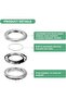 Curtain rings, 50-pack, canvas rings, 42mm inner diameter, low noise, silver, 7cm, round, fabrics, shower curtains - 2