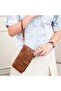 Multi-card slot anti-magnetic wallet, 19.3x11x2.5 cm, Brown, Shielded design, Large storage space, With wrist strap - 4