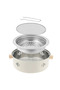 Portable 26.5cm Charcoal Grill, Stainless Steel Portable Outdoor Multi-functional Charcoal Grill - 2