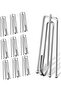 100 Stainless Steel Curtain Pleat Hooks - Curtain Hooks - Silver