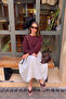 Women's Burgundy Suprem Lycra Oversize T-Shirt - 2