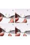 Two-pack of retro round clip-on sunglasses for men (black, silver) - 3