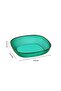 4-Piece Square Snack Plate Set, Transparent Multi-Purpose Appetizer & Fruit Tray for Kitchen & Dining (Green) - 2
