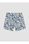 Nevavm Geometric Patterned Boys' Swim Shorts with Difference - 4