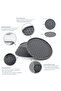6-Piece Silicone Coaster Set with Stand, Geschikt voor - Coffee Table, Cups, Desk, Bar, Office, etc. - Coffee Color - 3