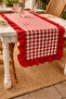 40X110 Pöti̇ Square Ruffled Runner