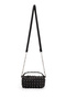 Trok Detailed Chain Strap Women's Crossbody Bag Romeo Silvery Black - 4
