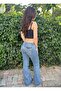 Sb02 Capped Low Waist Flare Jean Light Blue Spanish Flare Denim Pants - 8