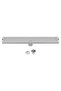 Stainless Steel Linear Shower Floor Drain, Silver, 60 cm, Rectangle Shape with Side Outlet, Adjustable Leveling Foot, Hair Strainer - 2