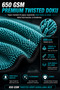 650 Gsm Twisted Microfiber Car Drying Cloth 50X70 cm Car Drying Towel Cleaning Cloth Without Scratching - 4
